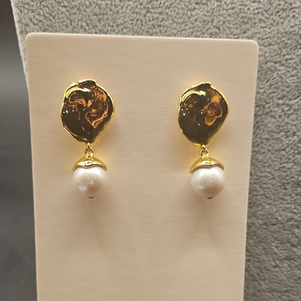 Lizzie Fortunato Coin Reflection Earrings In Gold - Picture 1 of 6